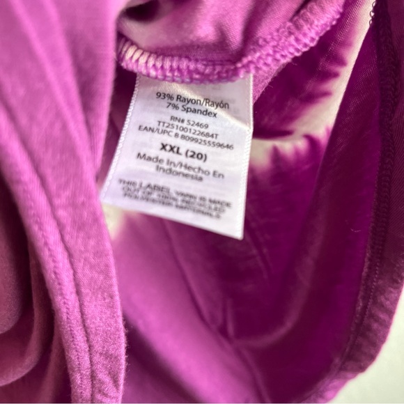 Time and Tru Women's Crewneck Solid & Tie-Dye Tunic Tee Plus Size XXL (20) - Picture 13 of 13